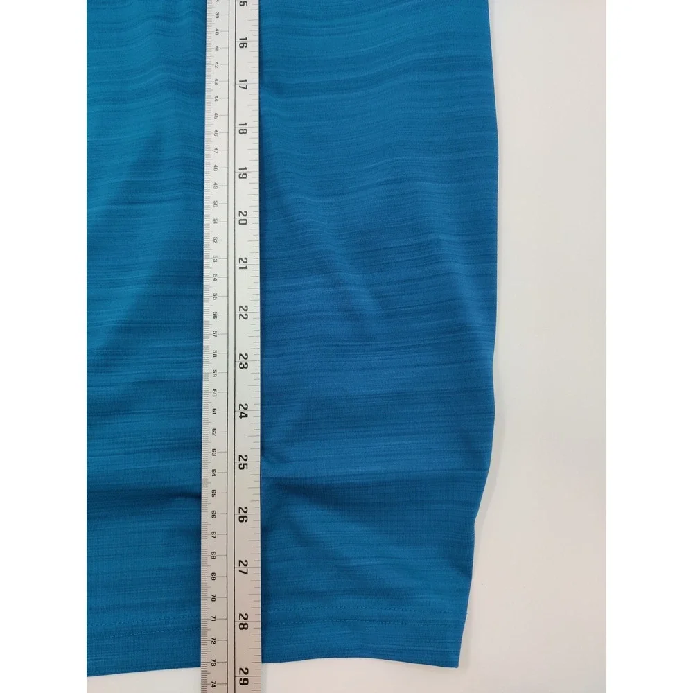 Croft & Barrow Performance Mens XL Polo Shirt Teal Blue Space Dye Short Sleeve - Picture 7 of 7